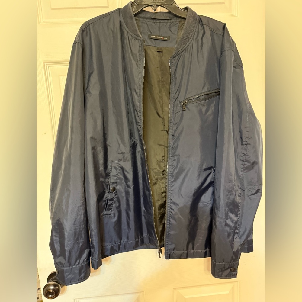 John Varvatos navy Racer Jacket - Picture 5 of 7